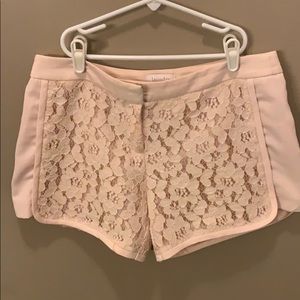 Pale pink lace shorts, Laundry